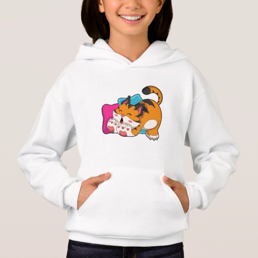 Tiger müde hoodie (Vorderseite)