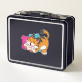 Tiger müde metall brotdose (Rückseite)