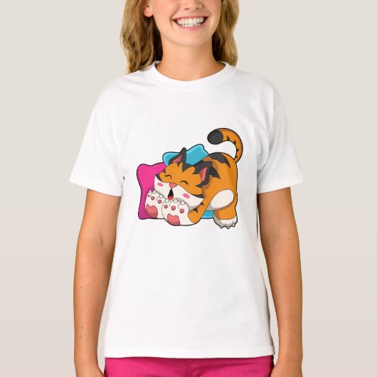 Tiger müde T-Shirt (Vorderseite)