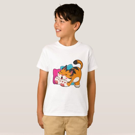 Tiger müde T-Shirt (Vorne ganz)
