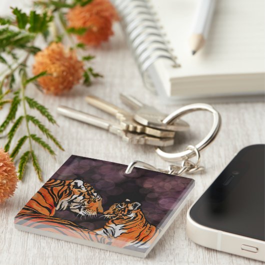 Tiger Mum Schlüsselanhänger (Vorderseite rechts)