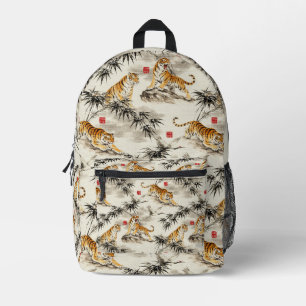Tiger Muster Bedruckter Rucksack