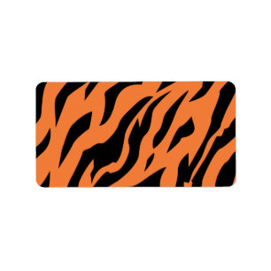 Tiger-Muster-Beschriftung Adressaufkleber