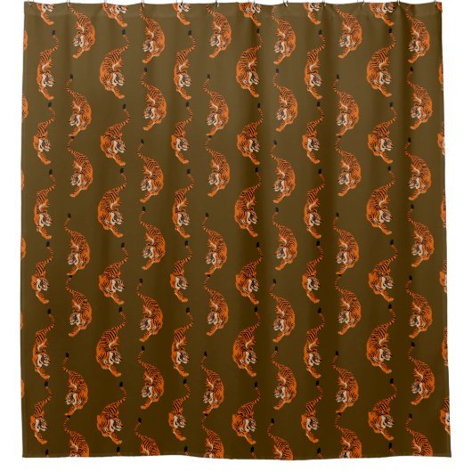 Tiger Muster Duschvorhang (Vorderseite)