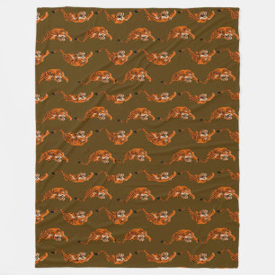 Tiger Muster Fleecedecke