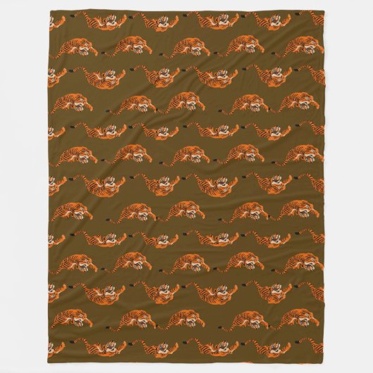 Tiger Muster Fleecedecke (Vorderseite)