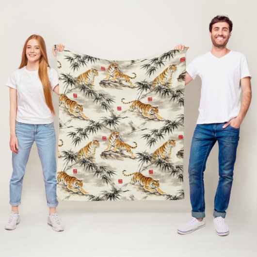 Tiger Muster Fleecedecke (Beispiel)