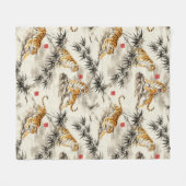 Tiger Muster Fleecedecke (Vorderseite (Horizontal))