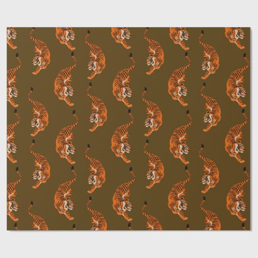 Tiger Muster Geschenkpapier (Flach)