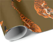 Tiger Muster Geschenkpapier (Rolleneckpunkt)