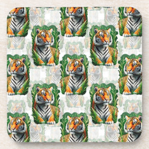 Tiger-Muster Getränkeuntersetzer
