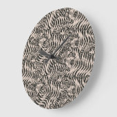 Tiger Muster Große Wanduhr (Winkel)