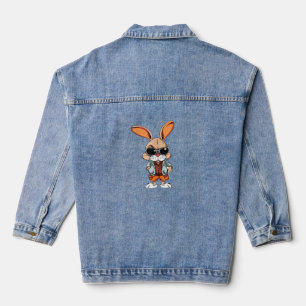 Tiger Muster Hasen Osterhase für Kinder Jeansjacke