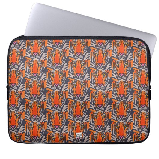 Tiger (Muster) - Laptop-Hülle Laptopschutzhülle (Vorderseite)