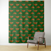 Tiger Muster mit grünem Hintergrund Wandteppich (Beispiel)