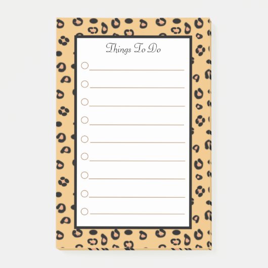 Tiger-Muster Personalisierte Dinge zu tun Post-it Klebezettel (Vorderseite)