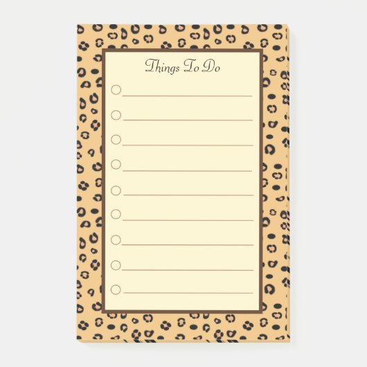 Tiger-Muster Personalisierte Dinge zu tun Post-it Klebezettel (Vorderseite)