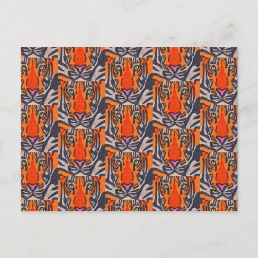 Tiger (Muster) - Postkarte (Vorderseite)