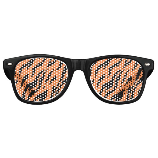 Tiger Muster Print Partybrille (Vorderseite)