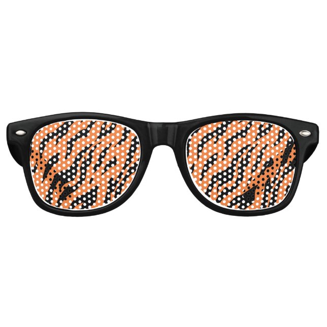 Tiger Muster Print Partybrille (Vorderseite)