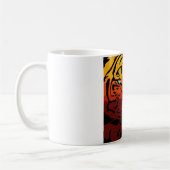 Tiger Muster Tierdesign flache Textur farbig Kaffeetasse (Links)