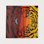 Tiger Muster Tierdesign flache Textur farbig Wandteppich (Vorderseite (Horizontal))