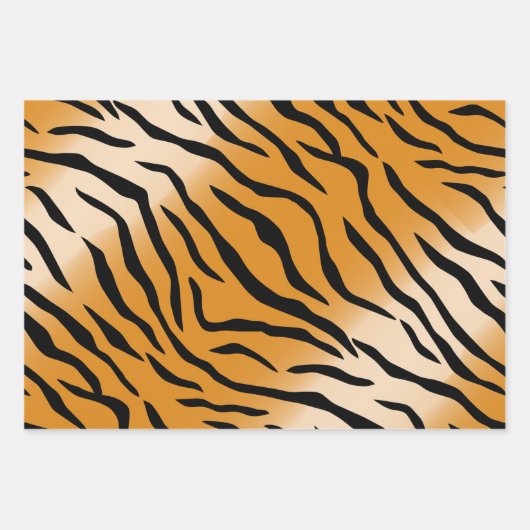 Tiger Muster Wrapping Paper Sheets Geschenkpapier Set (Vorderseite 3)