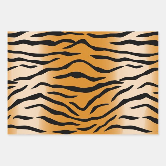Tiger Muster Wrapping Paper Sheets Geschenkpapier Set (Vorderseite 2)