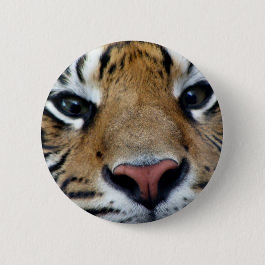 Tiger mustert Knopf Button (Vorderseite)
