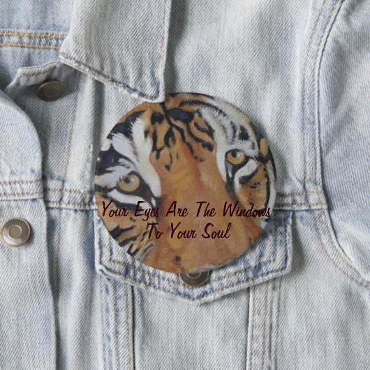 Tiger mustert Tiertierkunstknopf der großen Katze Button (Beispiel)