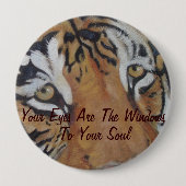 Tiger mustert Tiertierkunstknopf der großen Katze Button (Vorderseite)