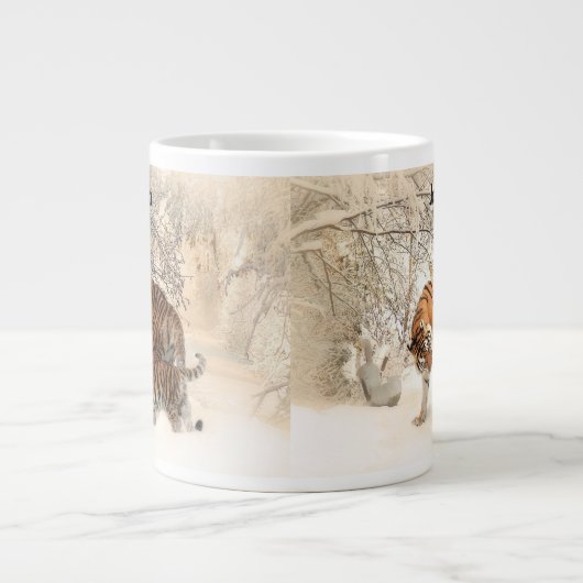 Tiger Mutter und Cub Jumbo Tasse (Vorderseite)