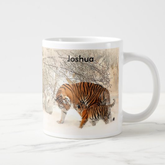 Tiger Mutter und Cub Jumbo Tasse (Rechts)