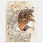 Tiger Mutter und Cube Custom Fleece Blanket, groß (Vorderseite)
