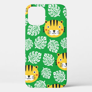 Tiger nahtlose Muster mit tropischen Blätter. Kid Case-Mate iPhone Hülle