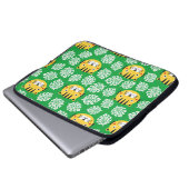 Tiger nahtlose Muster mit tropischen Blätter. Kid Laptopschutzhülle (Vorne Knopf)