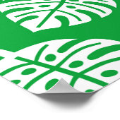 Tiger nahtlose Muster mit tropischen Blätter. Kid Poster (Ecke)