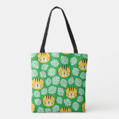 Tiger nahtlose Muster mit tropischen Blätter. Kid Tasche (Rückseite)