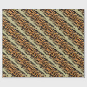 Tiger nahtloser Muster Textur Hintergrund Geschenkpapier (Flach)