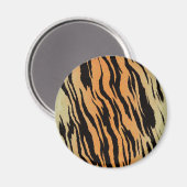 Tiger nahtloser Muster Textur Hintergrund Magnet (Vorderseite/Rückseite)