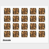 Tiger nahtloser Muster Textur Hintergrund Quadratischer Aufkleber (Blatt)