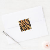 Tiger nahtloser Muster Textur Hintergrund Quadratischer Aufkleber (Umschlag)
