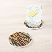 Tiger nahtloser Muster Textur Hintergrund Sandstein Untersetzer (Seite)