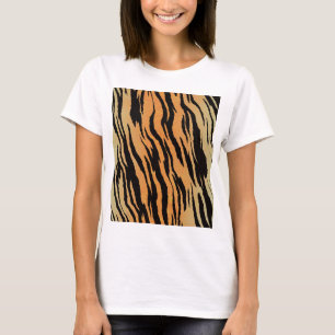 Tiger nahtloser Muster Textur Hintergrund T-Shirt