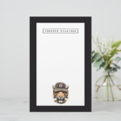 Tiger| Name hinzufügen Briefpapier (Stehend Vorderseite)