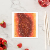 Tiger Napkins läuft in der Galaxy Starry Night Serviette (Beispiel)