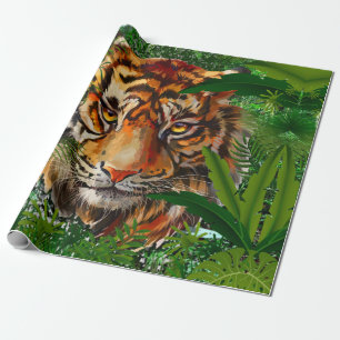 Tiger Natureschwalzpapier Geschenkpapier