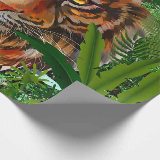 Tiger | Natureschwalzpapier Geschenkpapier (Ecke)