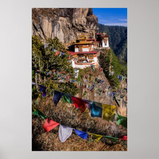 Tiger-Nest-Kloster, Bhutan Poster (Vorne)