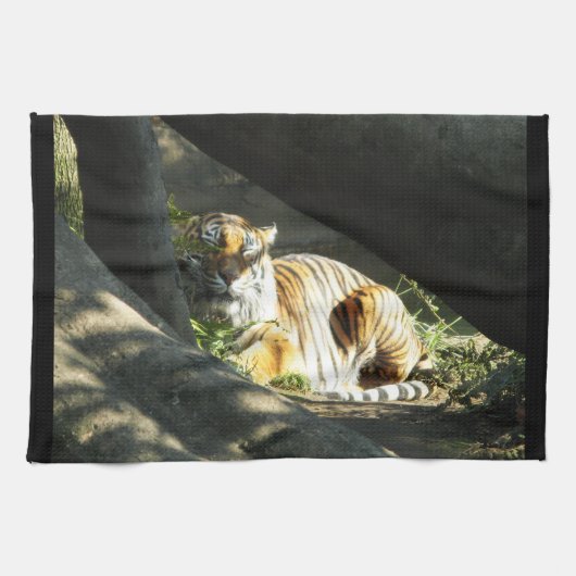 Tiger Nickerchen Geschirrtuch (Horizontal)